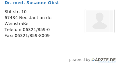 Dr med susanne obst