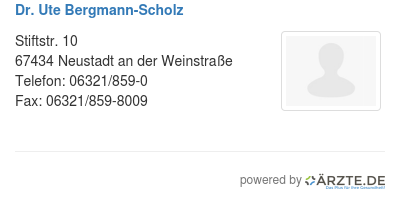 Dr ute bergmann scholz