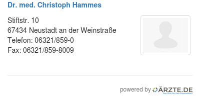 Dr med christoph hammes