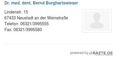 Dr med dent bernd burghartswieser