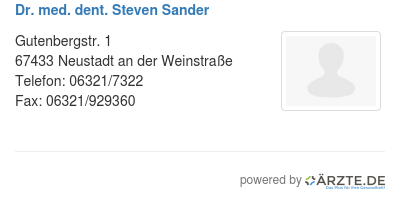 Dr med dent steven sander