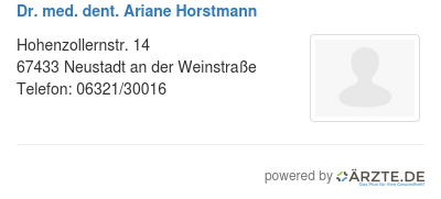 Dr med dent ariane horstmann
