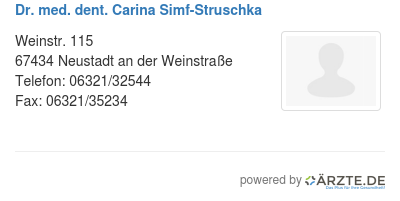 Dr med dent carina simf struschka
