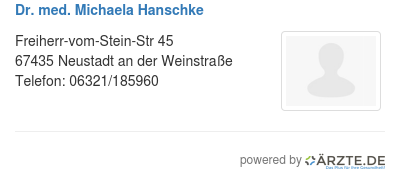 Dr med michaela hanschke