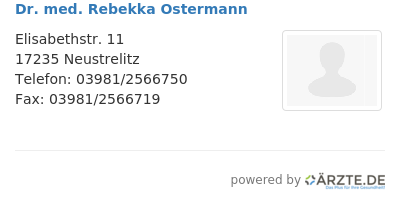 Dr med rebekka ostermann