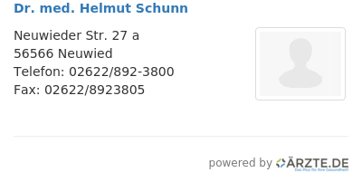 Dr med helmut schunn