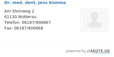 Dr med dent jens komma