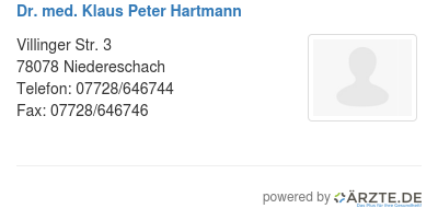 Dr med klaus peter hartmann