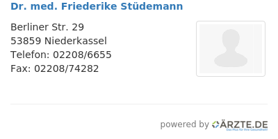 Dr med friederike stuedemann