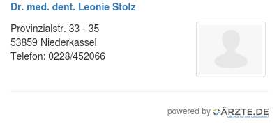 Dr med dent leonie stolz