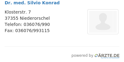 Dr med silvio konrad