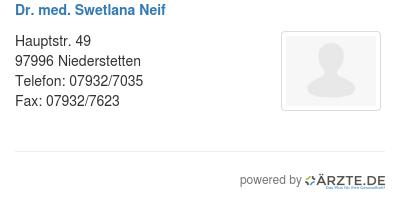 Dr med swetlana neif