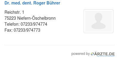 Dr med dent roger buehrer