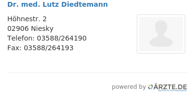 Dr med lutz diedtemann