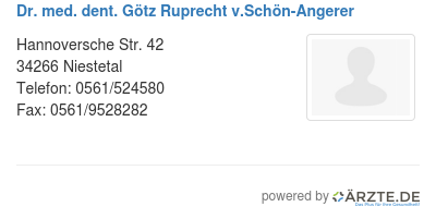 Dr med dent goetz ruprecht v schoen angerer