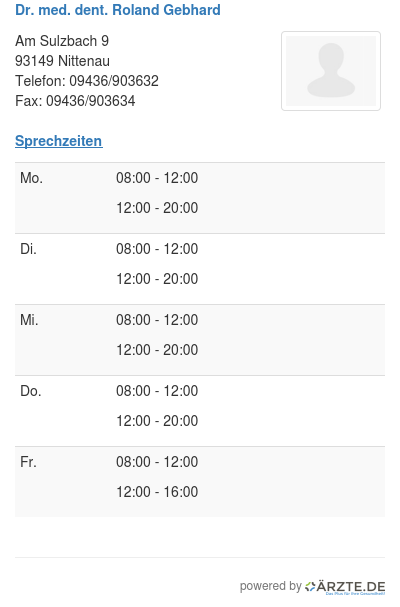 Dr med dent roland gebhard
