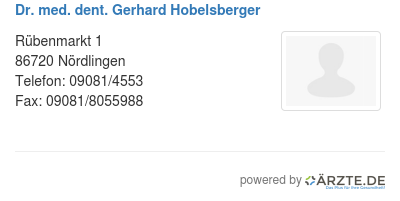 Dr med dent gerhard hobelsberger