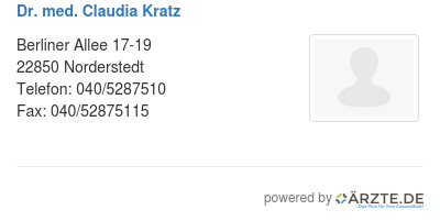 Dr med claudia kratz