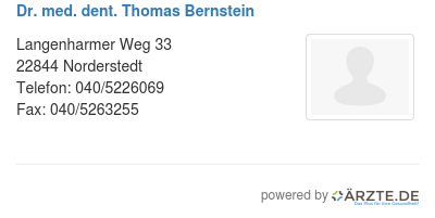 Dr med dent thomas bernstein