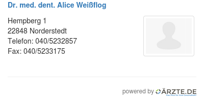 Dr med dent alice weissflog