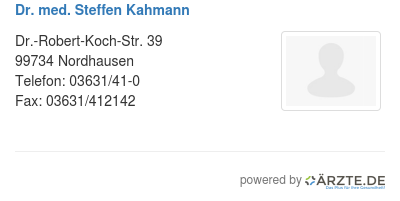 Dr med steffen kahmann