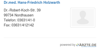 Dr med hans friedrich holzwarth