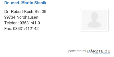 Dr med martin stanik