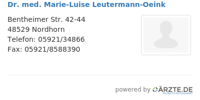 Dr med marie luise leutermann oeink