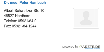 Dr med peter hambach