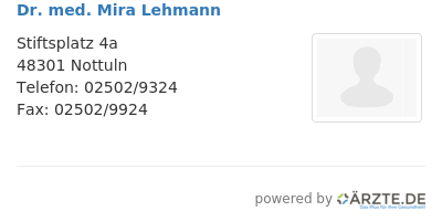 Dr med mira lehmann