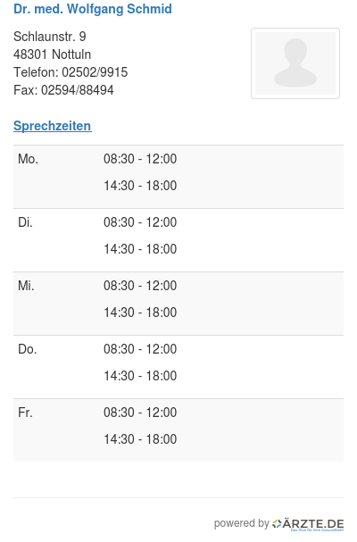Dr med wolfgang schmid 253593