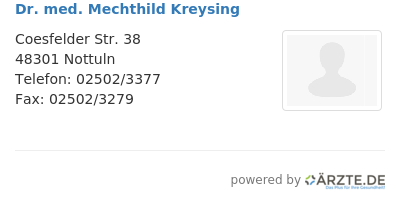 Dr med mechthild kreysing