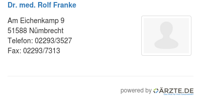 Dr med rolf franke