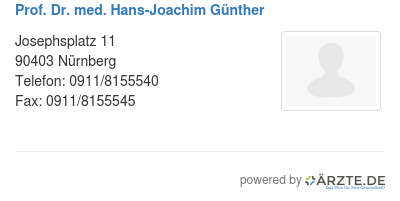 Prof dr med hans joachim guenther