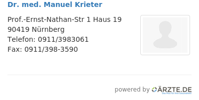 Dr med manuel krieter