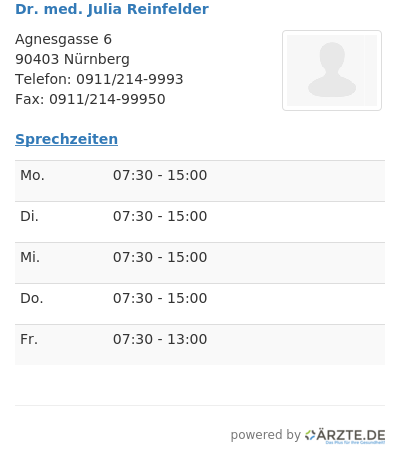 Dr med julia reinfelder