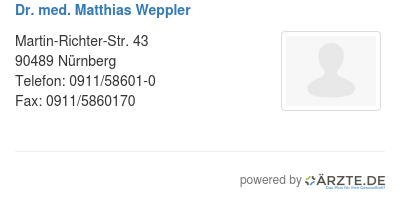 Dr med matthias weppler