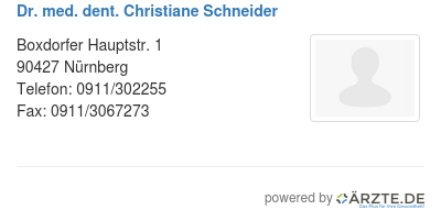 Dr med dent christiane schneider