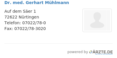 Dr med gerhart muehlmann