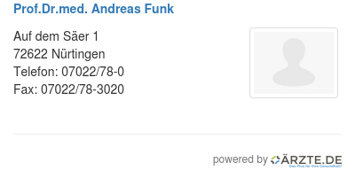 Prof dr med andreas funk