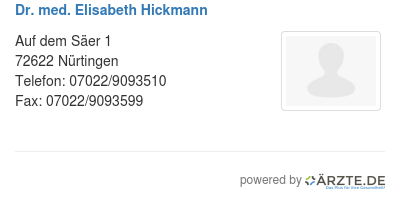 Dr med elisabeth hickmann
