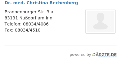 Dr med christina rechenberg