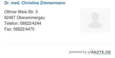 Dr med christina zimmermann