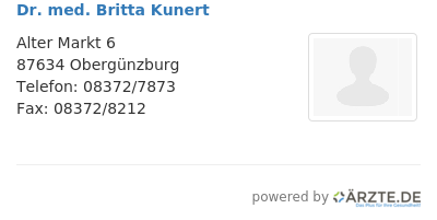 Dr med britta kunert
