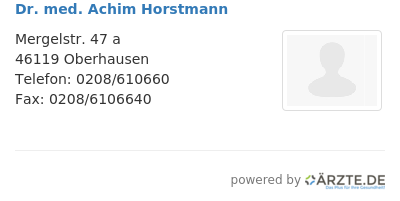 Dr med achim horstmann