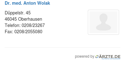 Dr med anton wolak