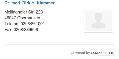 Dr med dirk h klammer