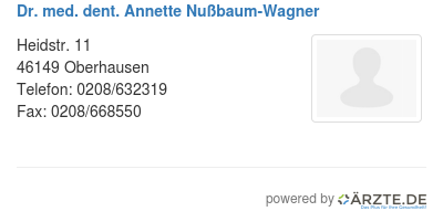 Dr med dent annette nussbaum wagner