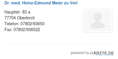 Dr med heinz edmund meier zu verl