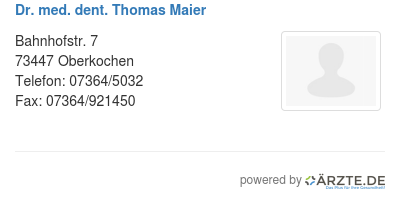 Dr med dent thomas maier 253299